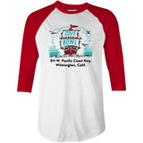Cove Bowl - Wilmington, CA - Vintage Bowling Alley - 3/4 Sleeve Raglan T-Shirt