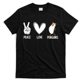 Cool Penguin Art For Men Women Peace Love Penguins Zookeeper T-Shirt