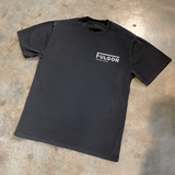 RETRO FULGOR 'SWISS MADE' GLOBE HEAVY BLACK TEE
