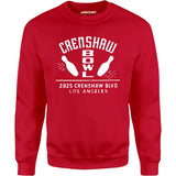 Crenshaw Bowl - Los Angeles, CA - Vintage Bowling Alley - Unisex Sweatshirt