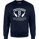 Crenshaw Bowl - Los Angeles, CA - Vintage Bowling Alley - Unisex Sweatshirt