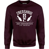 Crenshaw Bowl - Los Angeles, CA - Vintage Bowling Alley - Unisex Sweatshirt
