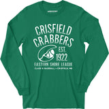 Crisfield Crabbers - Maryland - Vintage Defunct Baseball Teams - Long Sleeve T-Shirt