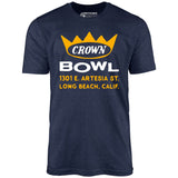 Crown Bowl - Long Beach, CA - Vintage Bowling Alley - Unisex T-Shirt