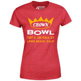Crown Bowl - Long Beach, CA - Vintage Bowling Alley - Women's T-Shirt