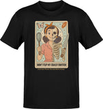 Don't Flip My Crazy Switched Faded Vintage Print T-Shirt