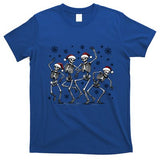 Christmas Santa Hat Skeletons Dancing Xmas Party Gift T-Shirt
