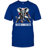Blitz Bama Blitz Alabama Muscular Elephant Mascot Tee Shirt