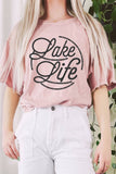 Lake Life Graphic Mineral Graphic Long Crop Top