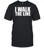 Drew Wearing A I Walk The Line Shirt