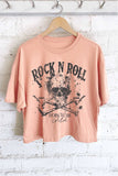 Rock N Roll Skull Born To Be Wild Graphic Long Crop Top