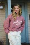 Small Town Girl Mid Cropped Graphic Sweatshirt