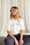 Cat Mama Mineral Washed Graphic Top
