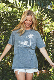 Meet Me At the Beach Mineral Graphic Top