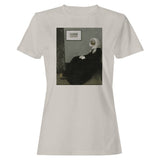 Whistler’S Mother Parody Women's T-Shirt Ice Grey