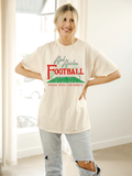 Texas Tech Red Raiders Football Field Off White Thrifted Tee