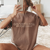 Hanging On By the Hem of His Garment Christian Graphic Tee