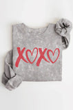 Xoxo Valentine Graphic Mineral Brushed Sweatshirts