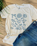 Coquette Seashell Graphic Tee/Crew