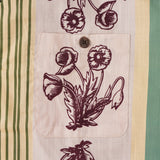 Men's Hawaiian Shirt Short Sleeve Camp Collar 100% Cotton Brown Aloha Nature in Stripes