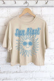 Sun Blast Graphic Long Crop Top