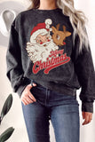 Santa and Rudolph Mineral Graphix Terry Sweatshirt