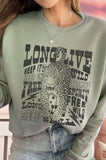 Long Live Keep It Wild Graphic Brushed Sweatshirts