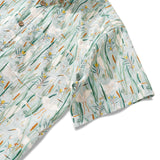 Men's Hawaiian Shirt Short Sleeve Button-down 100% Cotton Green Aloha Birds of the Billabong By Katherine Quinn