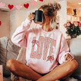 Checkerboard Love Leopard Outline Sweatshirt