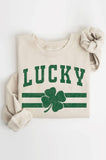 Lucky Clover Graphic Brushed Sweatshirts