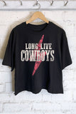 Long Live Cowboys Graphic Crop Top