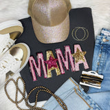Mama Pink and Gold Sequin Tee Unisex T-shirt, Sweatshirt, Hoodie, Long Sleeve Tee