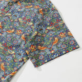 Mens Strawberry Thief Shirt 100% Cotton Hawaiian Shirt Designer Morris Button-down Shirt