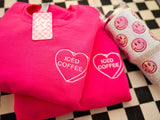 Iced Coffee Heart Embroidered Crewneck | Sweatshirt