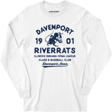 Davenport River Rats - Iowa - Vintage Defunct Baseball Teams - Long Sleeve T-Shirt