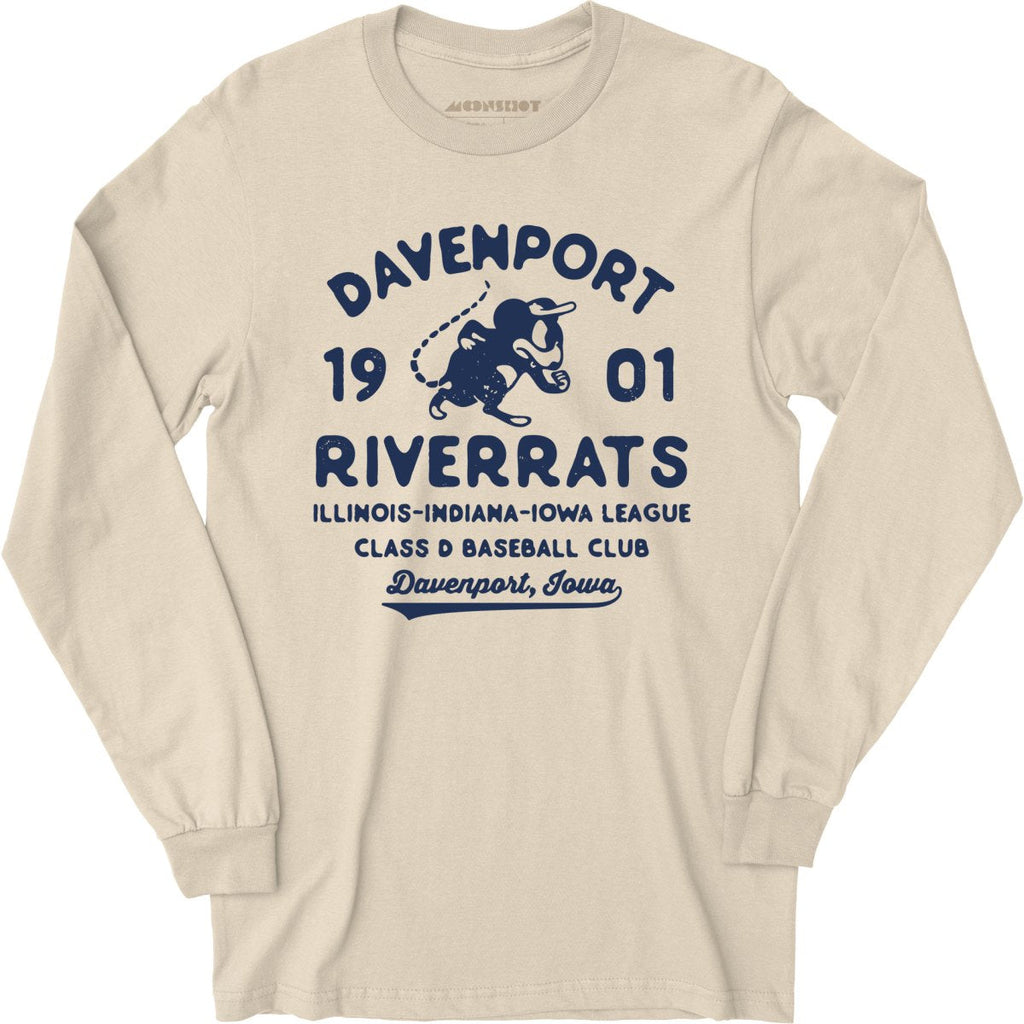 Davenport River Rats - Iowa - Vintage Defunct Baseball Teams - Long Sleeve T-Shirt