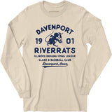 Davenport River Rats - Iowa - Vintage Defunct Baseball Teams - Long Sleeve T-Shirt