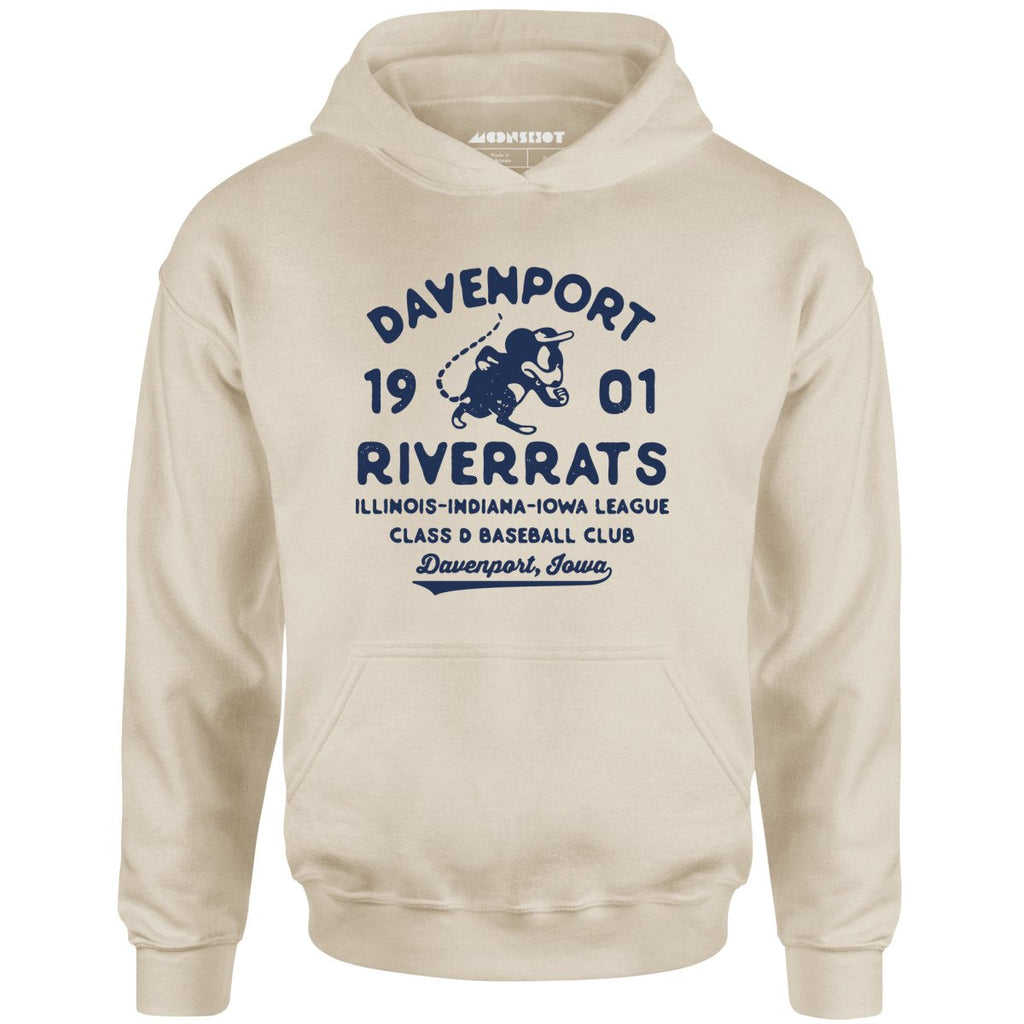 Davenport River Rats - Iowa - Vintage Defunct Baseball Teams - Unisex Hoodie