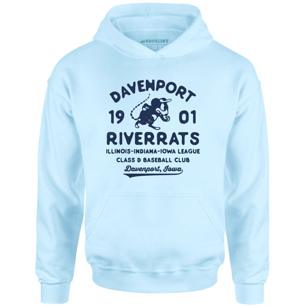 Davenport River Rats - Iowa - Vintage Defunct Baseball Teams - Unisex Hoodie