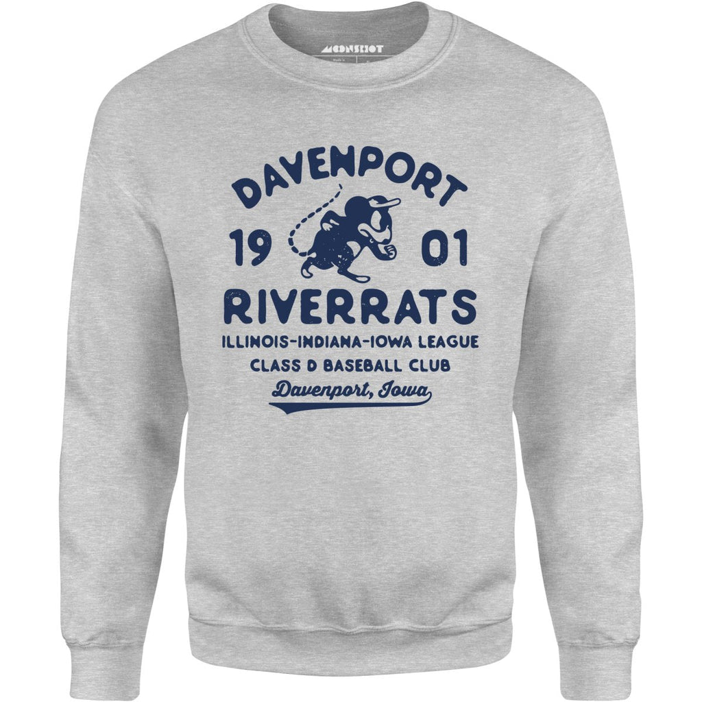 Davenport River Rats - Iowa - Vintage Defunct Baseball Teams - Unisex Sweatshirt