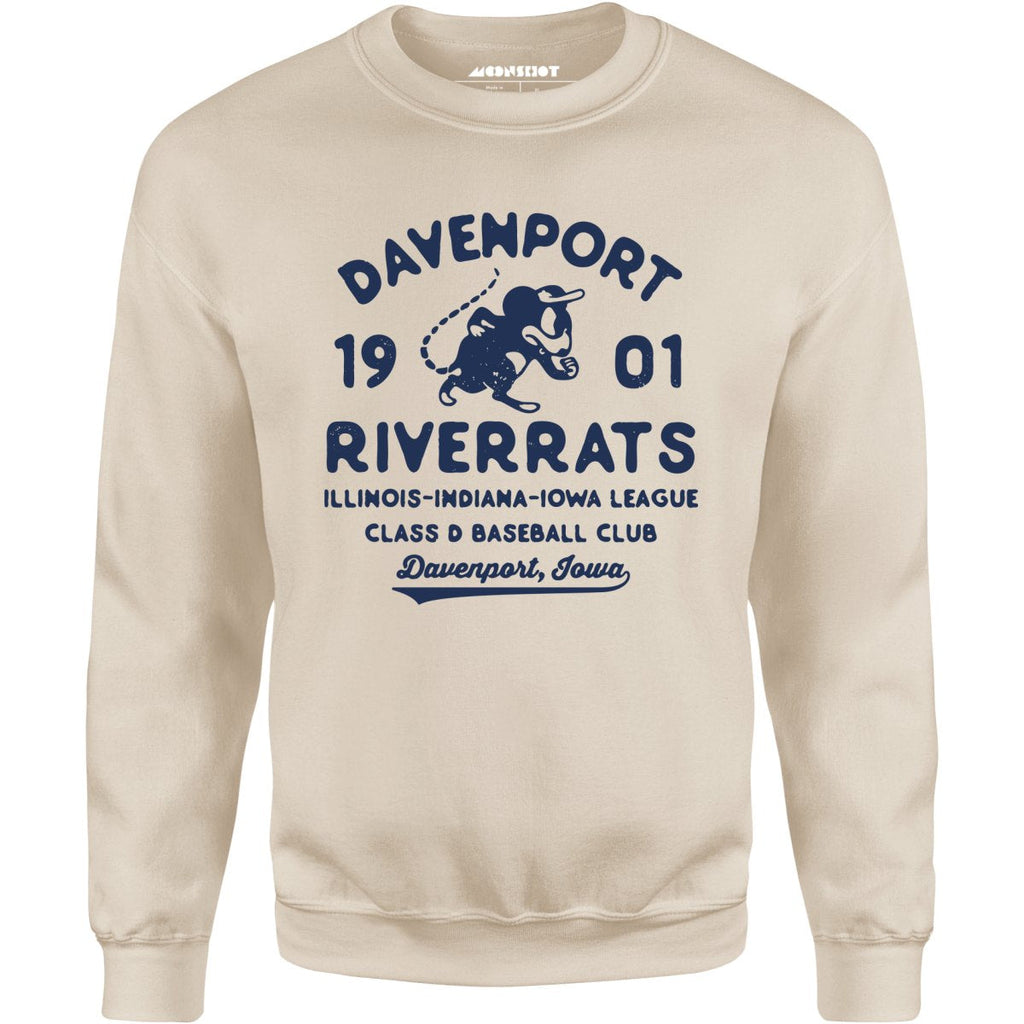 Davenport River Rats - Iowa - Vintage Defunct Baseball Teams - Unisex Sweatshirt