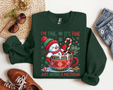 Snowman Meltdown Winter Hot Cocoa Christmas Tee