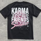 KARMA HEAVY WEIGHT BLACK T-SHIRT