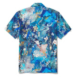 Men's Hawaiian Shirt Short Sleeve Camp Collar 100% Cotton Aloha Enchanted Stag
