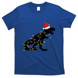 Dinosaur Christmas Lights T Rex Santa Xmas Gift Gift T-Shirt