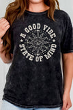 A Good Vibes Evil Eye Mineral Graphic Tshirts
