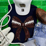 Sequins Football Bow Patch Navy Everyday Tee Unisex T-shirt, Sweatshirt, Hoodie, Long Sleeve Tee