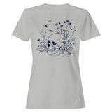 Skull and Wildflowers Gothic Art Women's T-Shirt