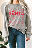 Santa Hat Mineral Graphic Terry Sweatshirts
