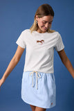 Crew Neck Short Sleeve "USA Dog" Embo T-Shirt